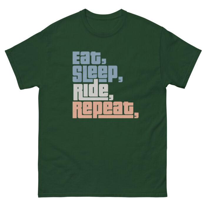 Koszulka na hulajnogę T-shirt - Eat sleep ride ride charge repeat GTA 6 Style Unisex Made in USA - obrazek 12