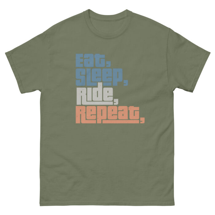 Koszulka na hulajnogę T-shirt - Eat sleep ride ride charge repeat GTA 6 Style Unisex Made in USA - obrazek 18
