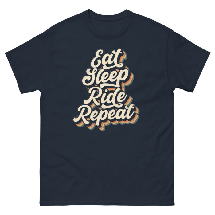 Koszulka na hulajnogę T-Shirt - Eat sleep ride ride charge repeat Unisex Made in USA - obrazek 9
