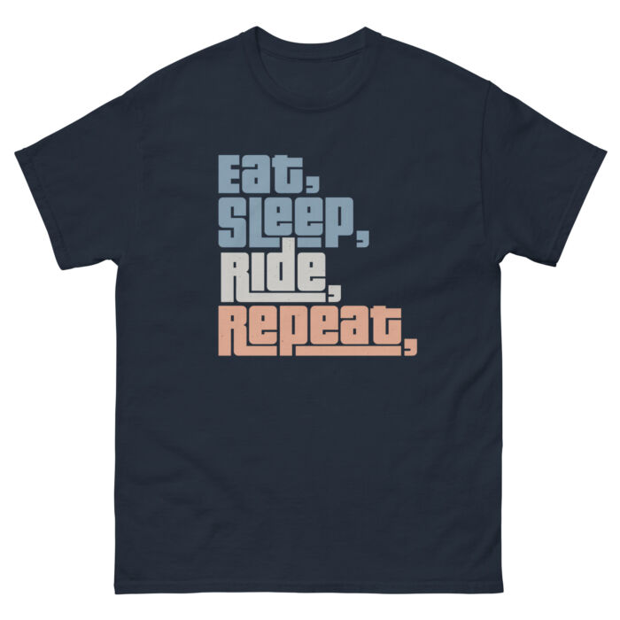 Koszulka na hulajnogę T-shirt - Eat sleep ride ride charge repeat GTA 6 Style Unisex Made in USA - obrazek 8
