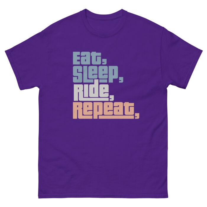 Koszulka na hulajnogę T-shirt - Eat sleep ride ride charge repeat GTA 6 Style Unisex Made in USA - obrazek 10