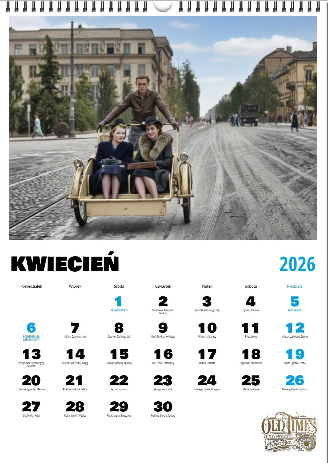 Kalendarz Warszawski SWNF na rok 2026 Stara Przedwojenna Warszawa w kolorze 1 scaled