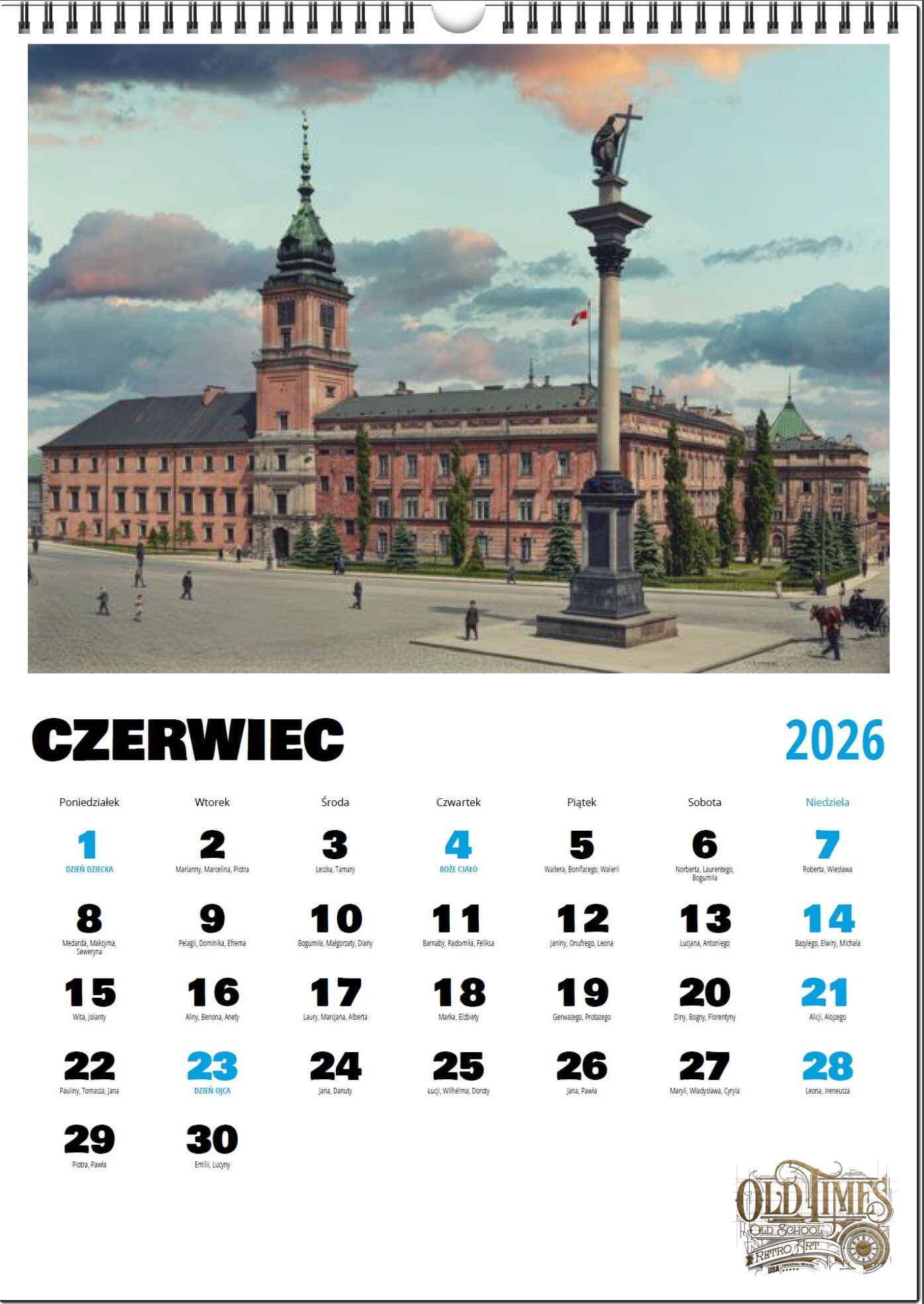 Kalendarz Warszawski SWNF na rok 2026 Stara Przedwojenna Warszawa w kolorze (6)