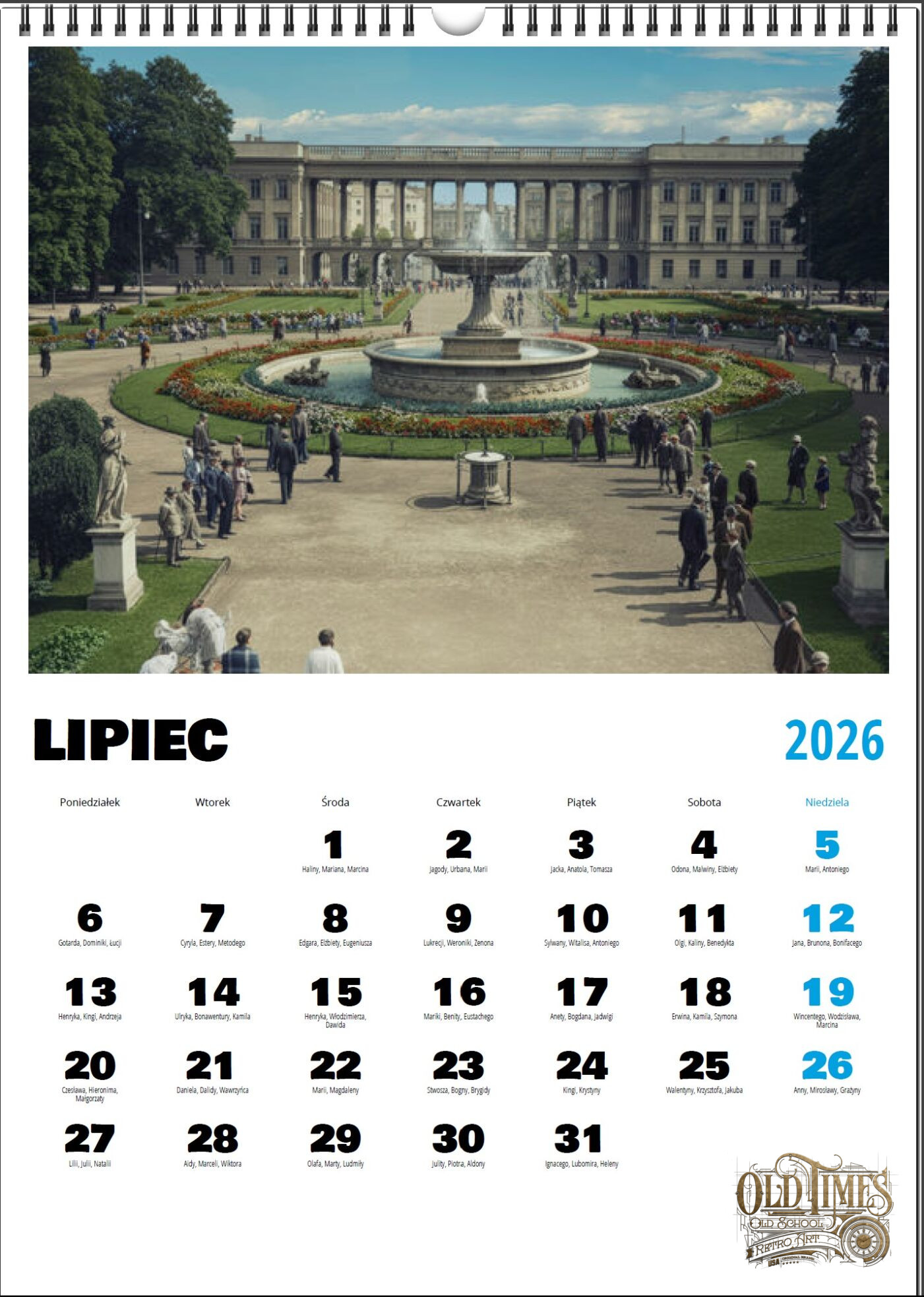 Kalendarz Warszawski SWNF na rok 2026 Stara Przedwojenna Warszawa w kolorze (6)