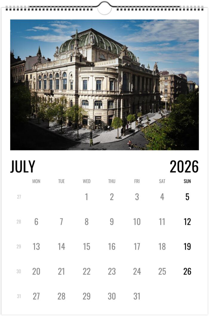 Kalendarz Warszawski SWNF na rok 2026 Stara Przedwojenna Warszawa w kolorze Edycja limitowana dla Polonii Wall calendar A3 (US &CA) - obrazek 8