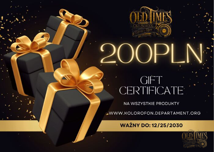 Voucher Gift Card karta podarunkowa prezent 200pln