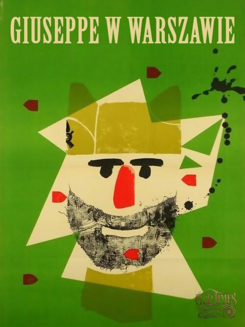 Polskie plakaty filmowe Klasyka kina - Giuseppe w Warszawie (1964) Plakat wysokiej jakości remasterowany reprint 8k 35 Giuseppe w Warszawie  plakat