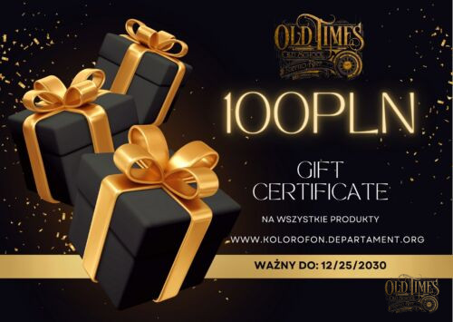 Voucher Gift Card karta podarunkowa prezent 40 Kupon rabatowy gist card kolorofon old times artBlack Friday Gift Certificate Kopiowanie