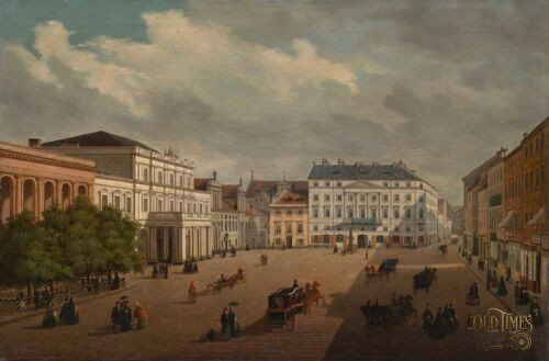 Warszawa na obrazach - Widok Krakowskiego Przedmieścia Wyszyński Julian 1865 - replika remasterowana 8K UHD Plakat 43 Warszawa na obrazach - Widok Krakowskiego Przedmieścia Wyszyński Julian 1865 - replika remasterowana 8K UHD Plakat
