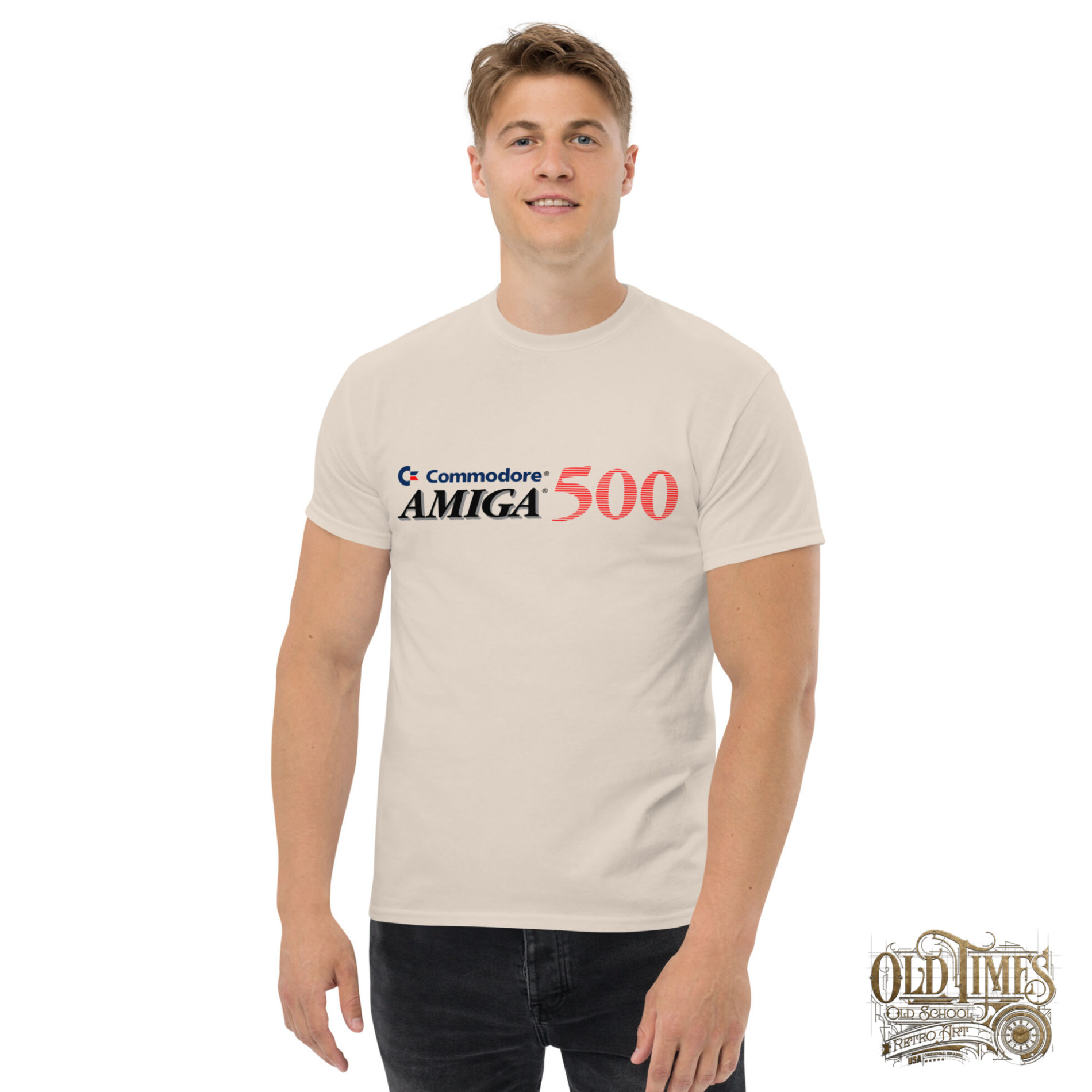 Koszulka OLD SQL AMIGA 500 Commodore Unisex classic tee 2 unisex classic tee natural front 68f265de26812 scaled