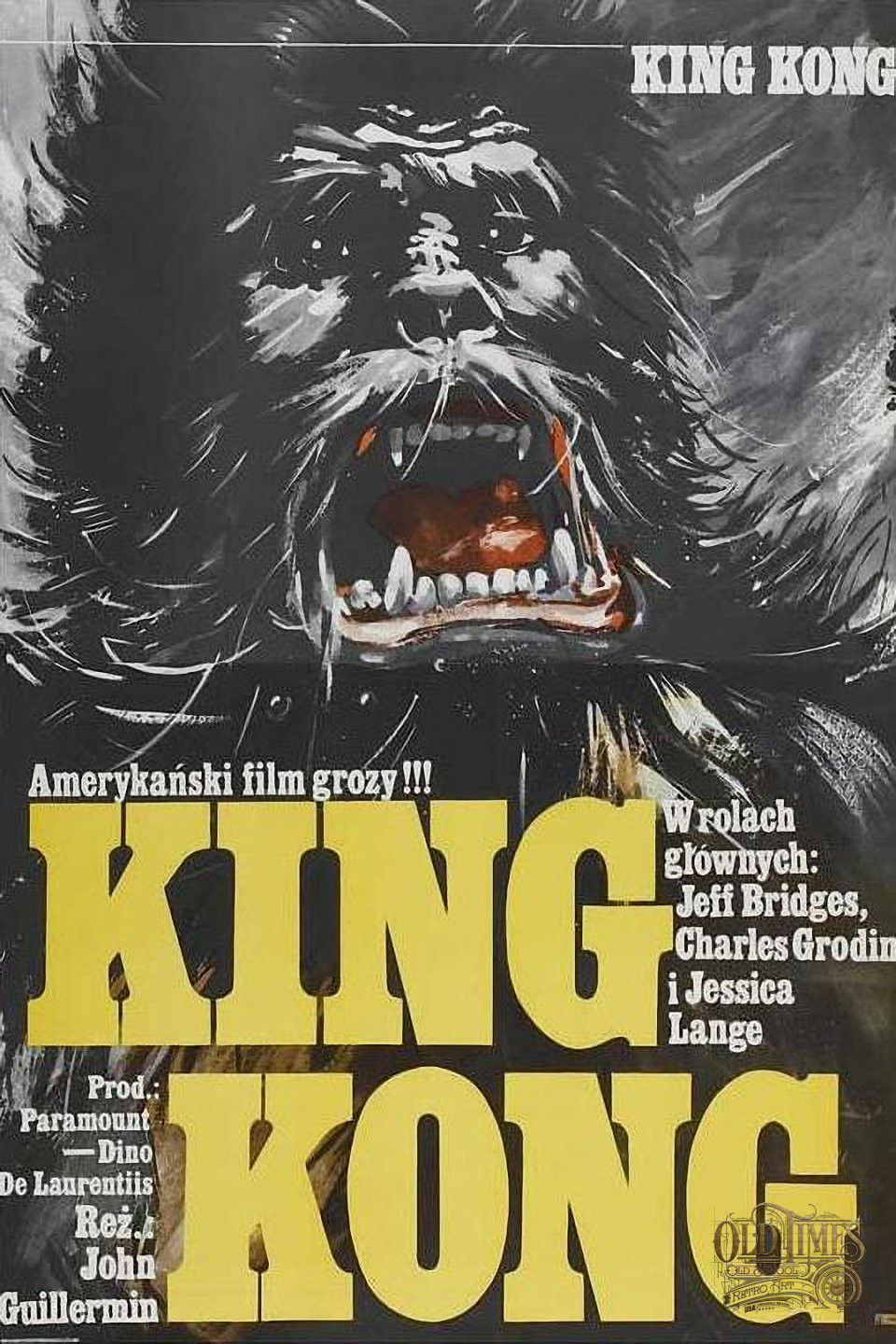 Plakaty filmowe Klasyka kina - King Kong (1976) v1 Polski Plakat wysokiej jakości remasterowany reprint 8K 80 Plakaty filmowe Klasyka kina - King Kong (1976) v1 Polski Plakat wysokiej jakości remasterowany reprint 8K