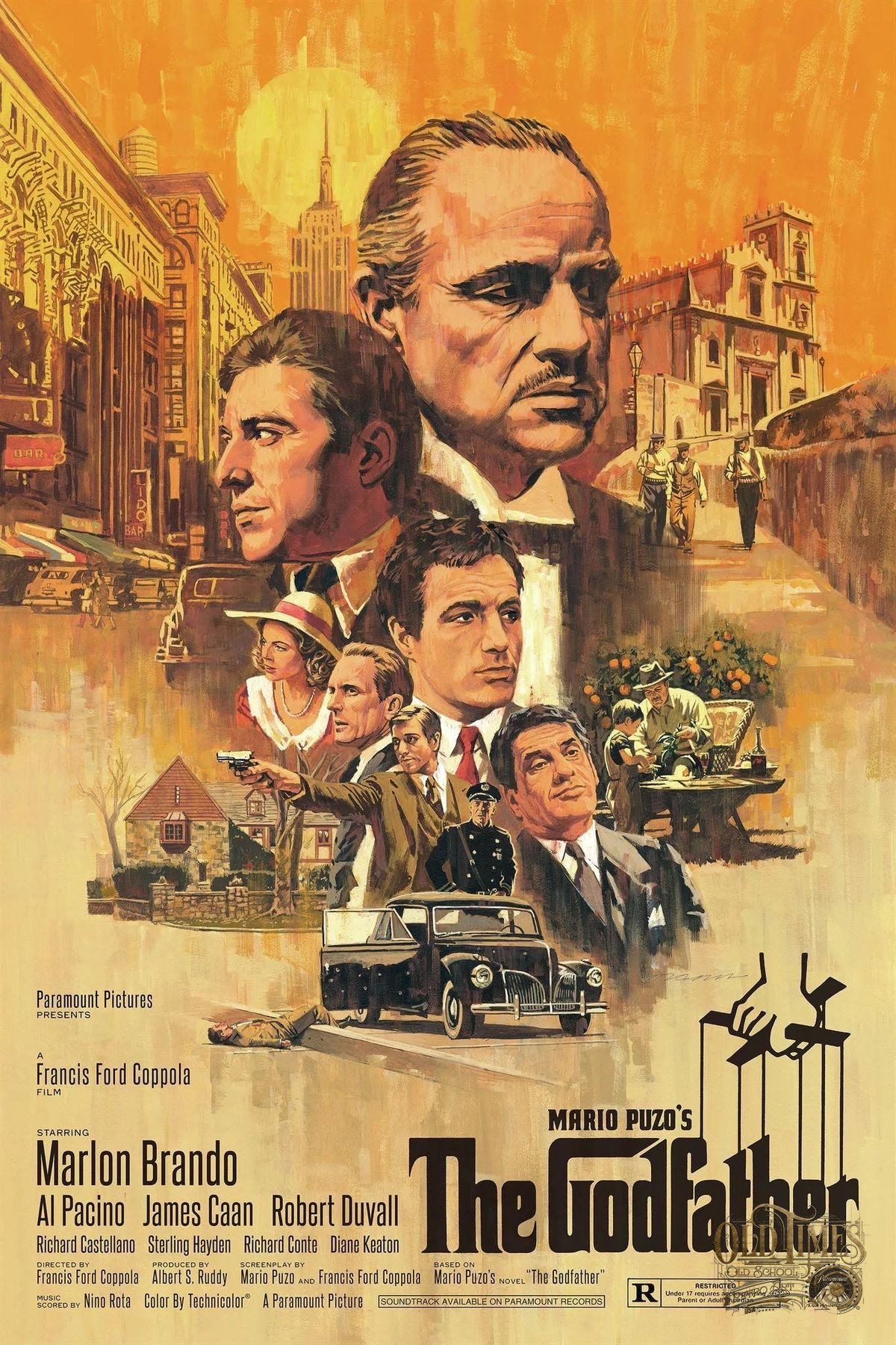 Plakaty filmowe klasyka kina - Ojciec chrzestny (1972) The Godfather goldstyle- Plakat wysokiej jakości 8K 70 Plakaty filmowe klasyka kina - Ojciec chrzestny (1972) The Godfather goldstyle- Plakat wysokiej jakości 8K