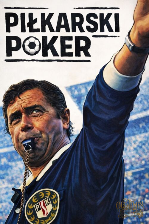 Plakaty filmowe Polska Klasyka - Piłkarski Poker- Plakat rysowany - napis – Interpretacje filmowe – Kolorofon