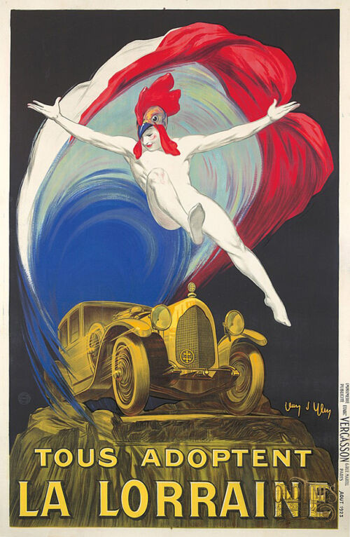 Old Vintage Posters - Tous Adoptent La Lorraine (ca. 1925) by Jean d'Ylen Made in USA