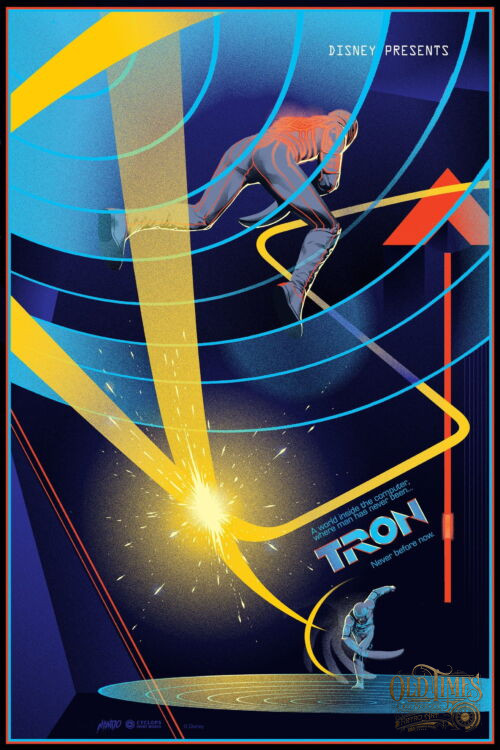 Plakaty filmowe Klasyka kina - Tron (1982) v10 Plakat wysokiej jakości remasterowany reprint 8K