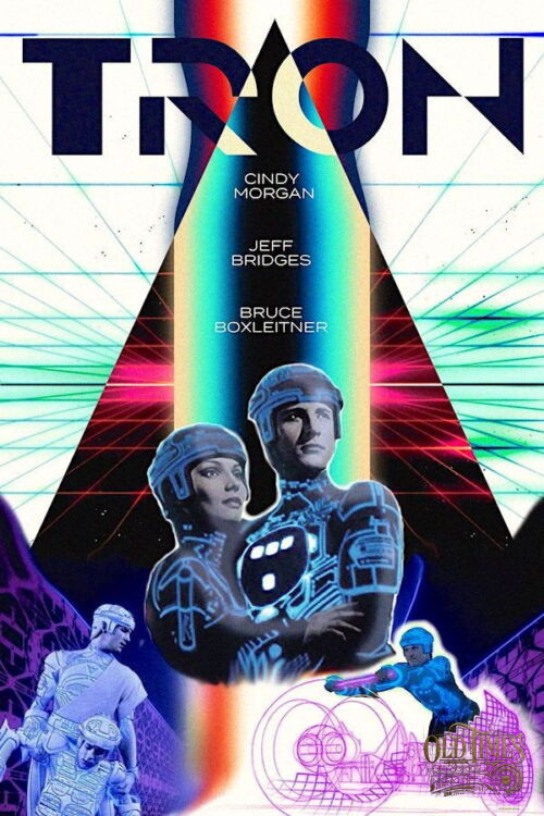 Plakaty filmowe Klasyka kina - Tron (1982) v3 Plakat wysokiej jakości remasterowany reprint 8K