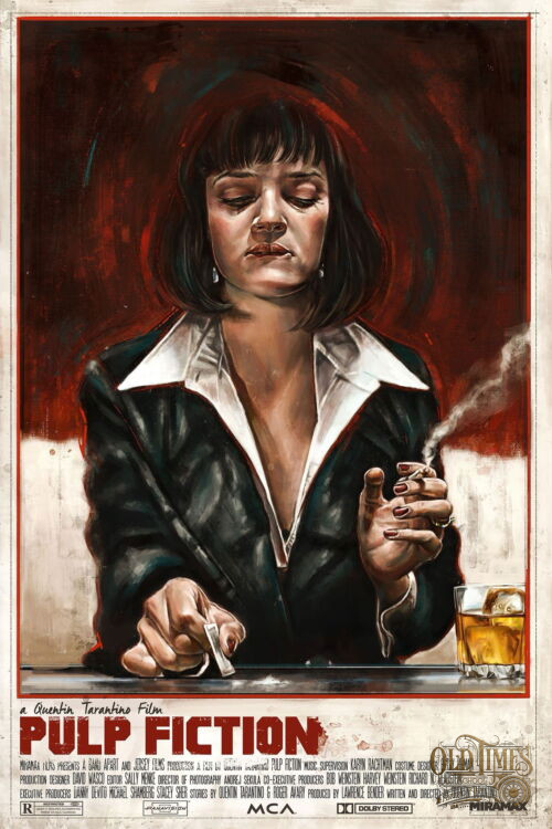 Plakaty filmowe klasyka kina - PULP FICTION v8 - Plakat filmowy reprint wysokiej jakości HQ 8K