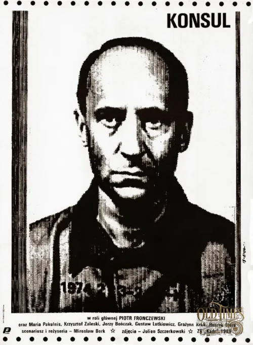 Polskie plakaty filmowe Klasyka kina - Konsul (1989) v1 Plakat wysokiej jakości remasterowany reprint 8K