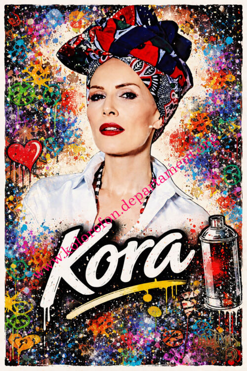 Plakaty Muzyczne Polska Klasyka - Plakat Vintage KORA Maanam - Graffiti style v2 Interpretacje muzyczne by Old Times Art USA