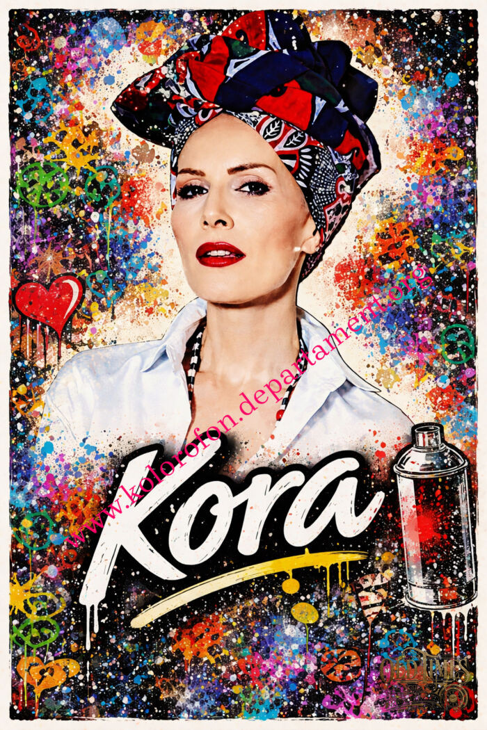 Plakaty Muzyczne Polska Klasyka - Plakat Vintage KORA Maanam - Graffiti style v2 Interpretacje muzyczne by Old Times Art USA