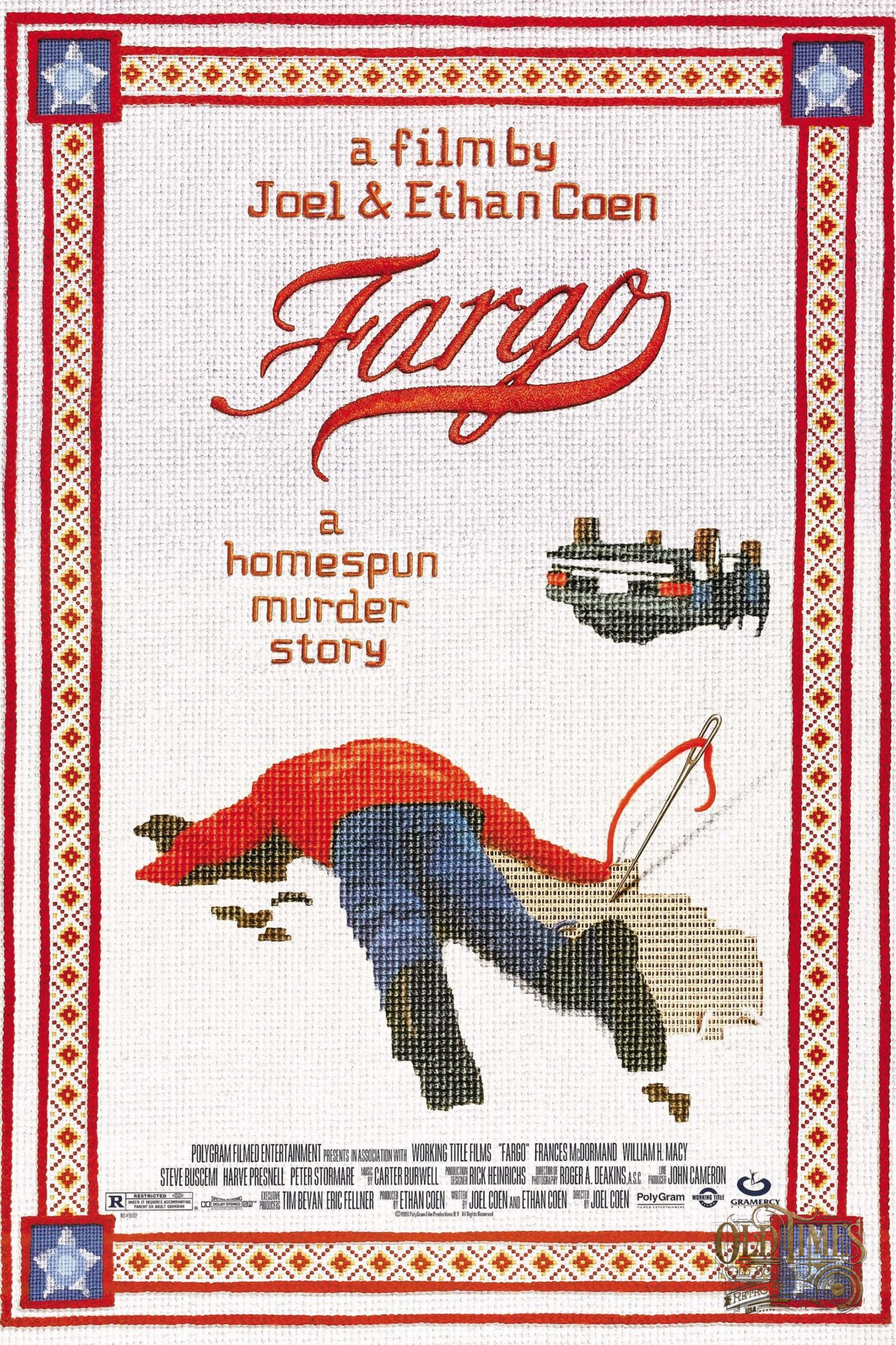 Plakaty filmowe Klasyka kina - Fargo (1996) v3 Plakat wysokiej jakości remasterowany reprint 8K