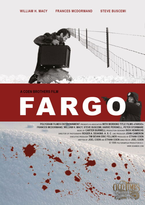 Plakaty filmowe Klasyka kina - Fargo (1996) v5 Plakat wysokiej jakości remasterowany reprint 8K