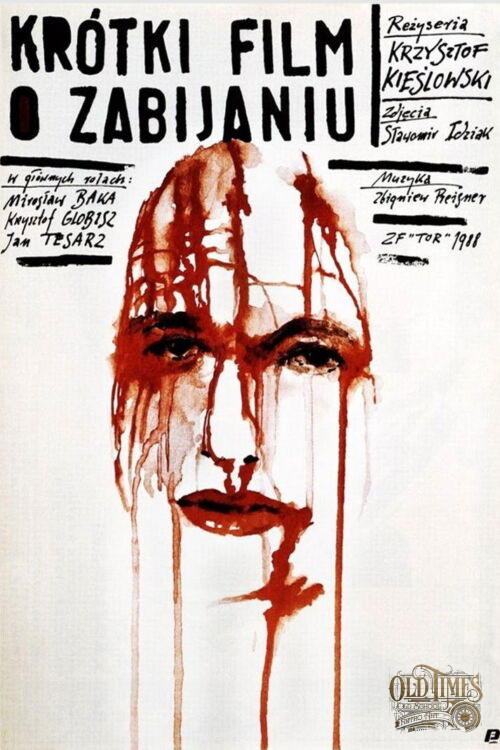 Plakaty filmowe klasyka Polskiego kina - Krótki film o zabijaniu (1988) v2 Plakat wysokiej jakości 8K