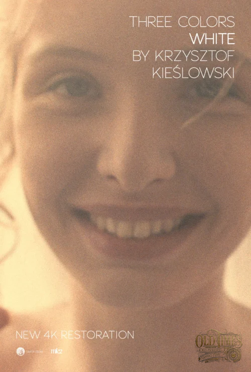 Plakaty filmowe klasyka Polskiego kina - Trzy kolory Biały (1994) v2 Plakat wysokiej jakości 8K