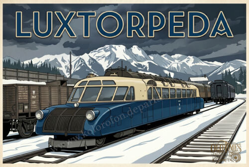 Nowoczesny pociąg LUXTORPEDA - Plakat