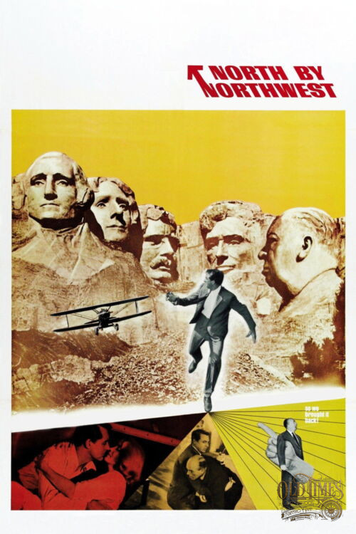 Plakaty filmowe Klasyka kina - Północ, północny zachód (1959) v2 Plakat wysokiej jakości remasterowany reprint 8K