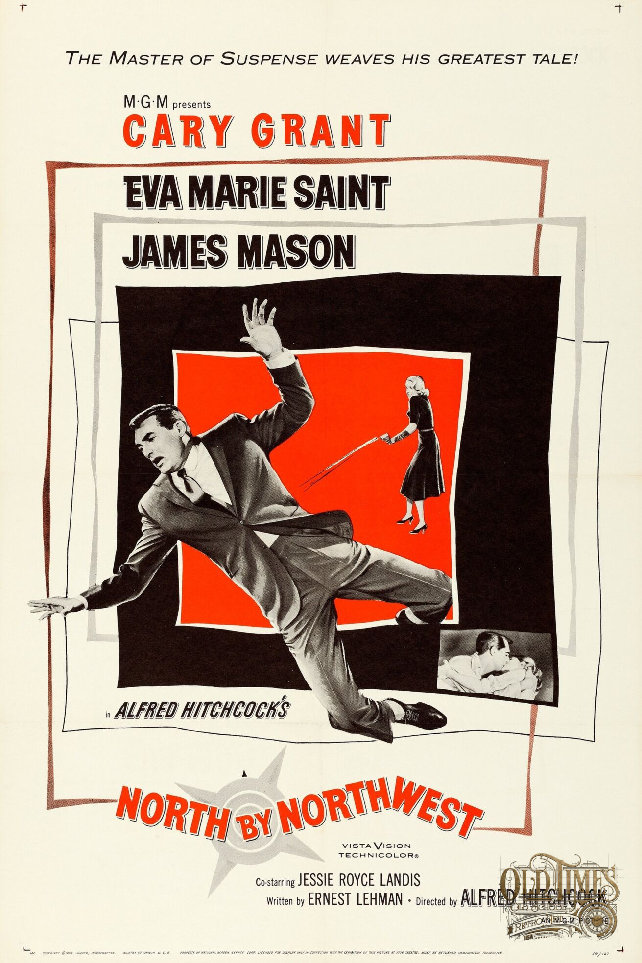 Plakaty filmowe Klasyka kina - Północ, północny zachód (1959) v3 Plakat wysokiej jakości remasterowany reprint 8K 1 Plakaty filmowe Klasyka kina - Północ, północny zachód (1959) v3 Plakat wysokiej jakości remasterowany reprint 8K