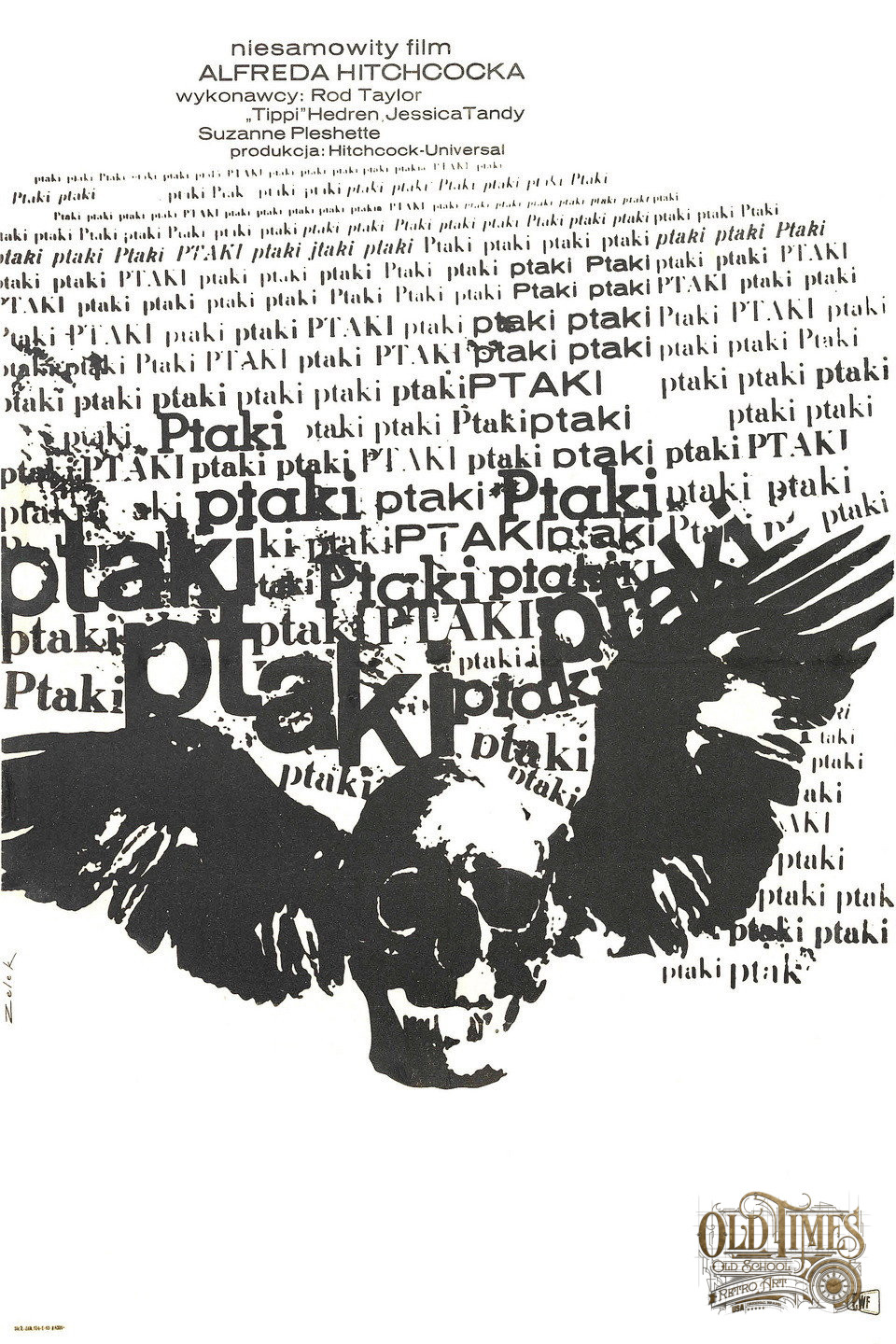 Plakaty filmowe Klasyka kina - Ptaki (1963) Polski Plakat wysokiej jakości remasterowany reprint 8K 9 Plakaty filmowe Klasyka kina - Ptaki (1963) Plakat wysokiej jakości remasterowany reprint 8K