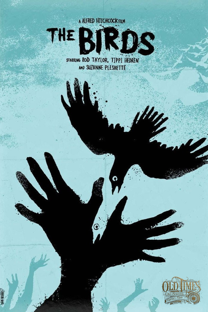 Plakaty filmowe Klasyka kina - Ptaki (1963) v5 Plakat wysokiej jakości remasterowany reprint 8K 5 Plakaty filmowe Klasyka kina - Ptaki (1963) v5 Plakat wysokiej jakości remasterowany reprint 8K
