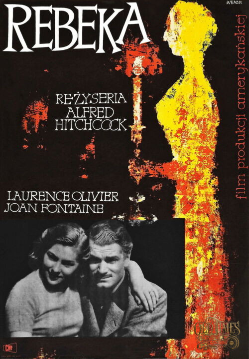 Plakaty filmowe Klasyka kina - Rebeka (1940) Polski Plakat wysokiej jakości remasterowany reprint 8K