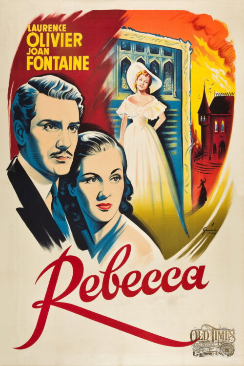 Plakaty filmowe Klasyka kina - Rebeka (1940) v2 Plakat wysokiej jakości remasterowany reprint 8K
