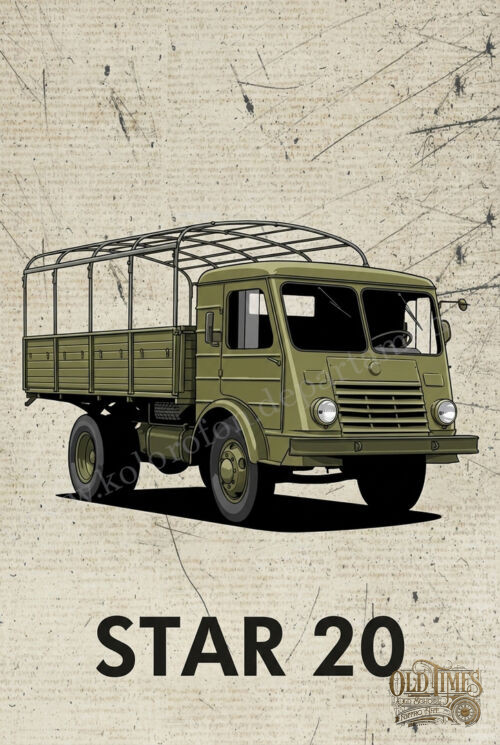 Star 20 Samochody PRL plakat Hq by Kolorofon